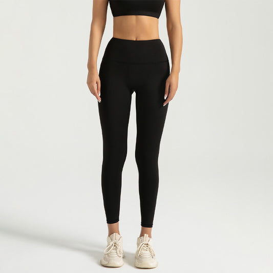 No Awkward Line Peach Butt Yoga Pants High Waist Tummy Control Running Sports Leggings