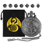 DND Style Mythical Winged Beast Sword Holding Relief Case, Retro Dice Storage Set, Desktop RPG Fantasy Accessories, High Quality Zinc Alloy DND Dice Suitable For Desktop RPG And Board Games
