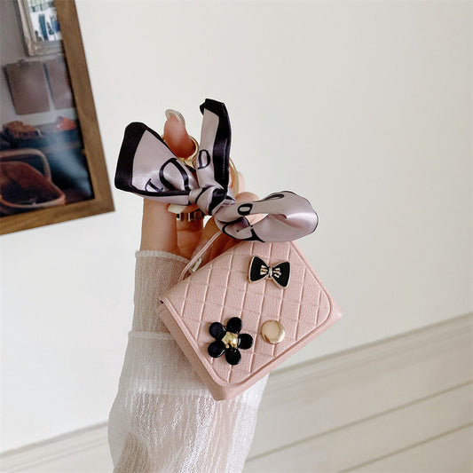 Korean Style Silk Scarf Earphone Bag