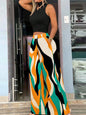 Women's Casual Vacation Style Semi-High Neck Knitted Top Set