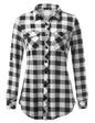 Plaid Pouch Button Cuff Comfort And Casual Printed Women's Shirt