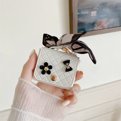 Korean Style Silk Scarf Earphone Bag