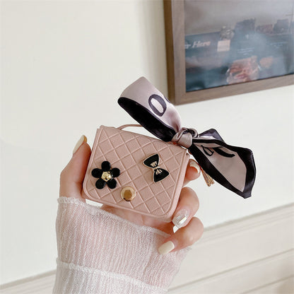 Korean Style Silk Scarf Earphone Bag
