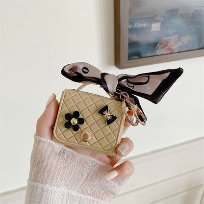 Korean Style Silk Scarf Earphone Bag
