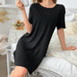 Spring And Summer Home Wear Comfort And Casual Loose Women's Nightdress Short Sleeve Pajamas
