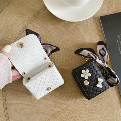 Korean Style Silk Scarf Earphone Bag