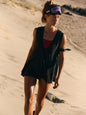 Deep V-neck Slit Pocket Vest
