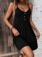 Solid Button Detail Cami Desrs