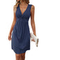 Knitted Fabric Hot Girl Design Sense Waist Slimming Dress